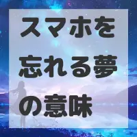 スマホを忘れる夢のサムネイル画像