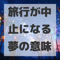 旅行が中止になる夢のサムネイル画像