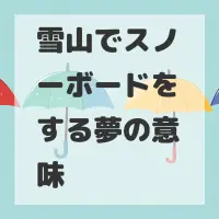 雪山でスノーボードをする夢のサムネイル画像