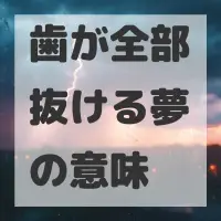 歯が全部抜ける夢のサムネイル画像