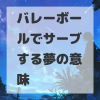バレーボールでサーブする夢のサムネイル画像