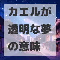 カエルが透明な夢のサムネイル画像
