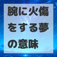 腕に火傷をする夢のサムネイル画像