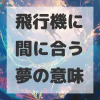 飛行機に間に合う夢のサムネイル画像
