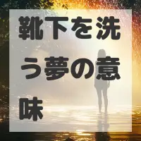靴下を洗う夢のサムネイル画像