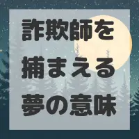 詐欺師を捕まえる夢のサムネイル画像