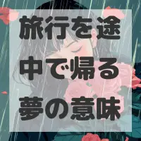 旅行を途中で帰る夢のサムネイル画像